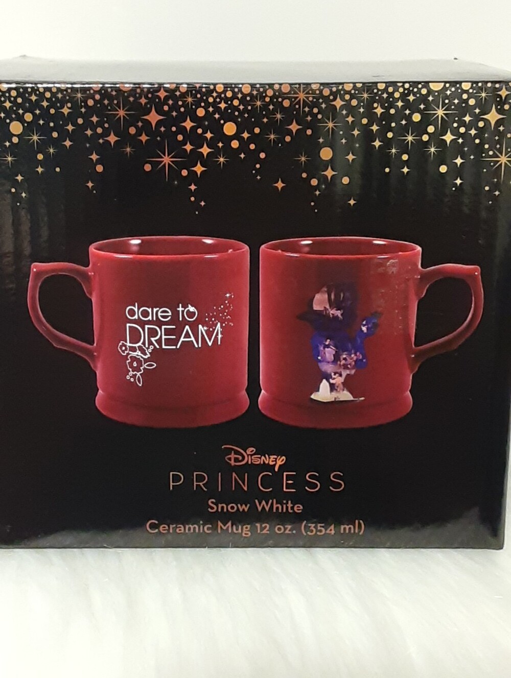 Disney Snow White Princess Coffee Mug ' Dare To Dream ' Red New